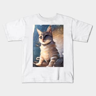 Silver armor knight cat: Joana Kids T-Shirt